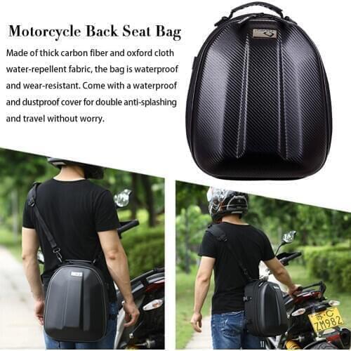 Motorcycle Tail Bag Multifunctional Waterproof Motorbike Back Seat Pack Biker Large Capacity Backpack Outdoor Travel Bags