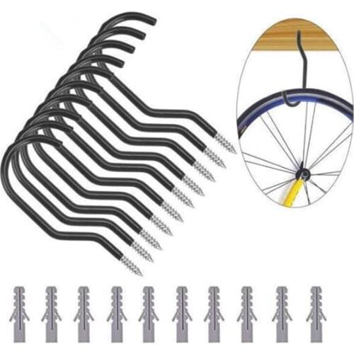 2Pcs Bike Wall Stand Holder Large Road Bicycle Storage Hooks Wall Mount Bike Cycle Hanger Brackets Cycling Bicycle Parts