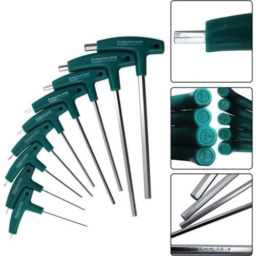 New Hex Socket Screwdriver H1.5mm-10mm 5mm T-Handle Wrench Allen Screws Tools WWO66