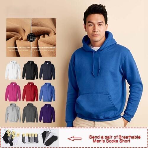 2019 Autumn/Winter Basic Male Hoodies Plus velvet Thick Large Size Sweatshirt Hoodie harajuku Casual men sweatshirts men hoodies