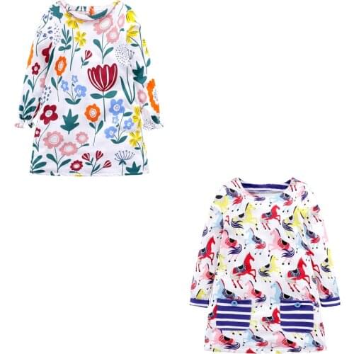 Princess Dresses Wholesale Birthday Dress for Babes Clothes for Girls Cotton Dress for Girls Long Sleeves Childrens Clothing