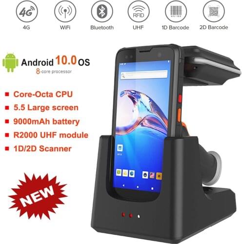 Android 10 GMS Certified Mobile Data Terminal With Barcode Scanner And Ultra Long UHF Reader