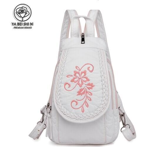 2021 New Womens Leather Backpack High Quality Popular Travel Small School Bags for Teenage Girls Shoulder Bags Mochila Feminina