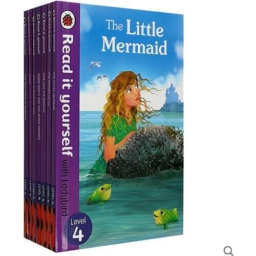 6-10 year 7 book/set Ladybird Read it yourself Level 4 Childrens English picture story books Graded reading Famous fairy tales