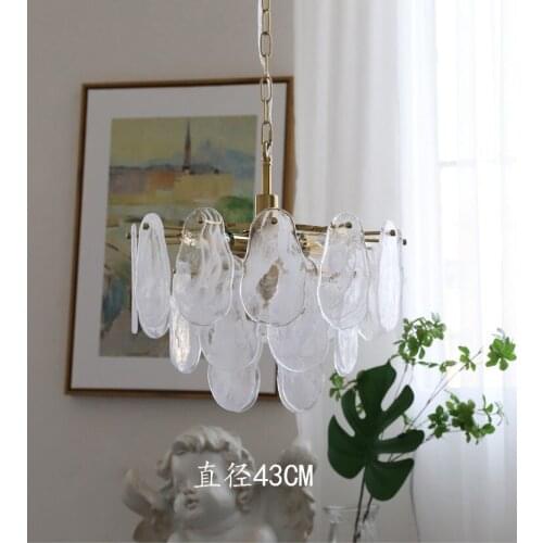 Cloud gourd glass chandelier American retro dining room bedroom living room medieval style French lamps