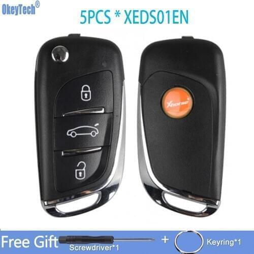 OkeyTech 5pcs/lot XHORSE XEDS01EN VVDI Universal Super Remote Control Key Comes Within Super Chip 3 Buttons Wireless Key