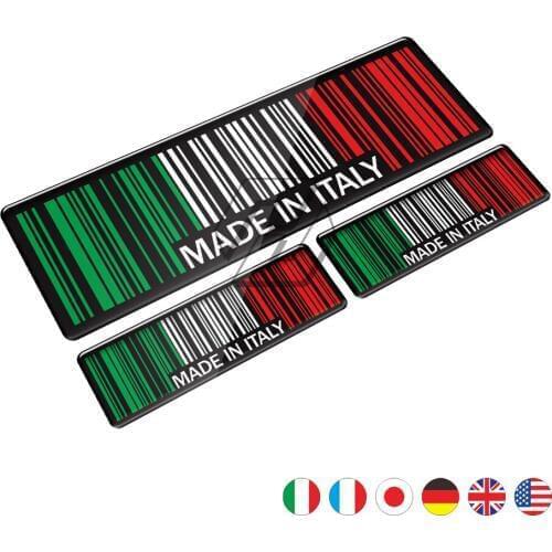 High Quality 3D Bar Code Sticker Made In Italy Motorcycle Tank Pad Decal Case for Honda Yamaha Suzuki Kawasaki BMW