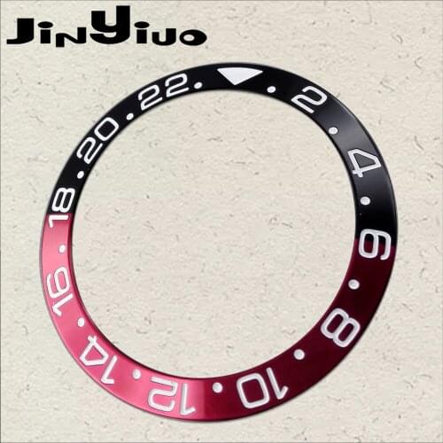 38mm high quality red black Watch bezel insert for 40mm sub GMT watch Mens Watch Automatic Watch