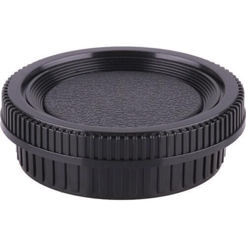MD Rear Lens Body Cap Camera Cover Set Dust Screw Mount Protection Plastic Black Replacement for Minolta MD X700 DF-1