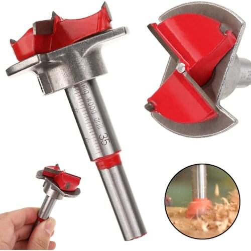 1Pcs 35mm Spotting Drill Bit Hinge Open Hole Forstner Woodworking Cutter with Hex Wrench For Wood Cutter Hand Tools