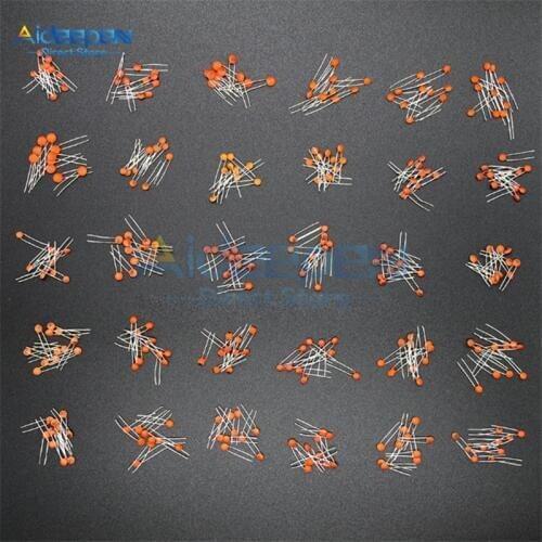 300Pcs/lot Ceramic Capacitor Set 50V 2PF-100NF 30 Values*10Pcs 3PF 5PF 47PF 68PF 100PF 1NF 1.5NF 2.2NF 47NF 68NF Capacitor Kit