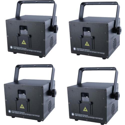 4 pieces/lot) 3W Mini RGB full color laser light Auto Sound DMX ILDA 256 patterns