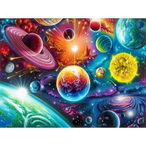 Diamond Embroidery Planet DIY Diamond Painting Universe Cross Stitch Landscape Full Square Round Mosaic Handmade Gift