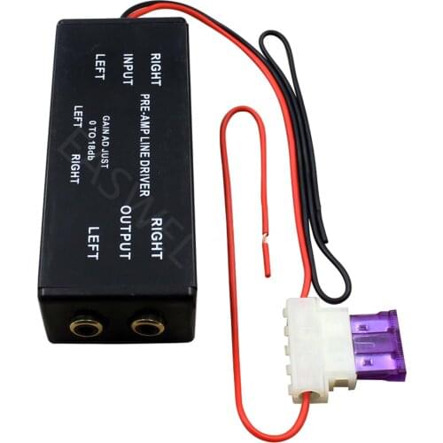 Car Audio Stereo Radio Pre-Amp RCA Input / Output Line Driver Signal Amplifier