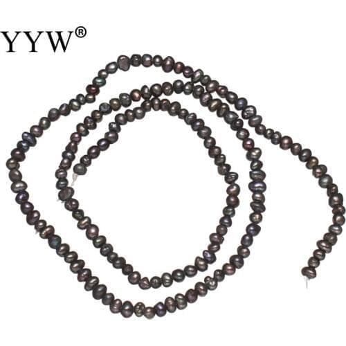 Fashion Loose Pearl Beads Necklace Bracelat Jewelry Making DIY 2-3mm Rice Shape Natural Black Freshwater Pearl Loose Beads
