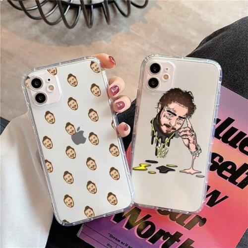 Post malone Phone Case Transparent soft For iphone 5 5s 5c se 6 6s 7 8 11 12 plus mini x xs xr pro max