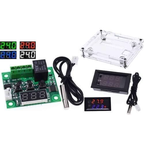 DC 12V W1209WK W1209 Digital Thermostat Temperature Controller Regulator Thermoregulator Incubator NTC Sensor Meter Case