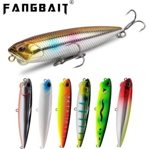 Fangbait Topwater Pencil Fishing Lure Floating Surface Z-Shaped Realis Pencil 65mm 100mm 5.5g Wobbler Lure Pesca Fishing Tackle