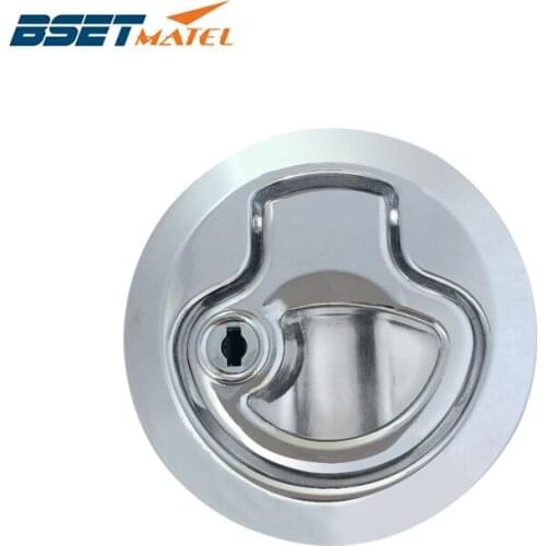 BEST MATEL Zinc Alloy Chrome Finished Flush Latch Flush Pull Latches Slam lift handle Deck Hatch