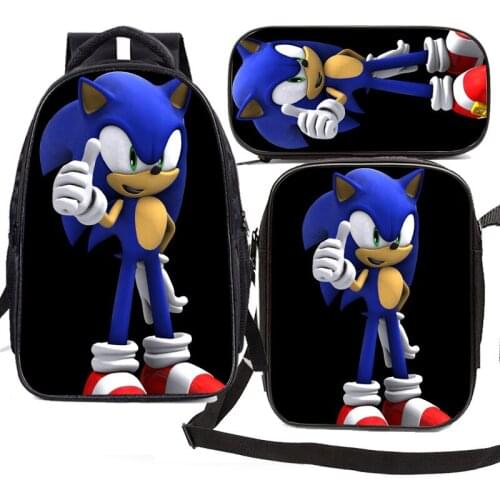 Custom Design Anime Children School Backpack Shoulder Bag Pencil Case 3 Pcs Cartoon Back to School Bag for Teenage Boys Girls
