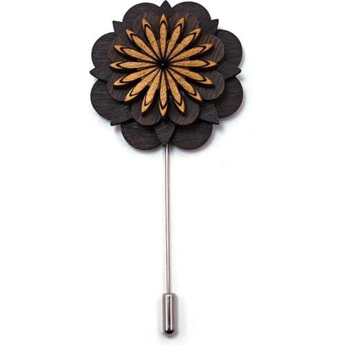 Korean Color Matching Printing Mens Suit Plug In Brooch Versatile Mens Brooch Suit Simulation Silk Brooch