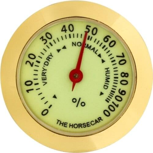 M6CF Cigar Hygrometer Round Hygrometer for Cigar Humidor Precision Moisture Meter