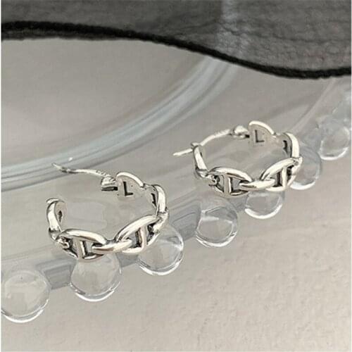 Liemjee Wholesale Sterling Silver Pig Nose Earrings Fashion Jewelry For Women Feature Namour Charm Gift All Seasons