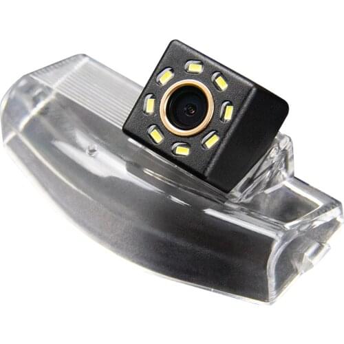 Misayaee Car Rear View Reverse Parking Camera Golden 8 LED for Mazda 2 mazda 3 2011-2014 Night Vision Waterproof