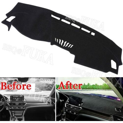 BBQ@FUKA Car Dashboard Pad Cover Sun Shade Dashmat Dash Board Mat Car Interior Accessories Styling Fit for Honda Accord 2018