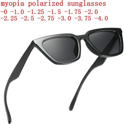 Big Frame Square Polarized Myopia Sunglasses Unisex Driver Prescription Lenses Eyeglasses Diopter 0 -0.5 -0.75 To -6 NX