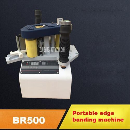 BR500 Portable Edge Banding Machine Hand-held Straight&Curved Edge Bander Small Woodworking Edge Banding Machine 110V/220V 855W