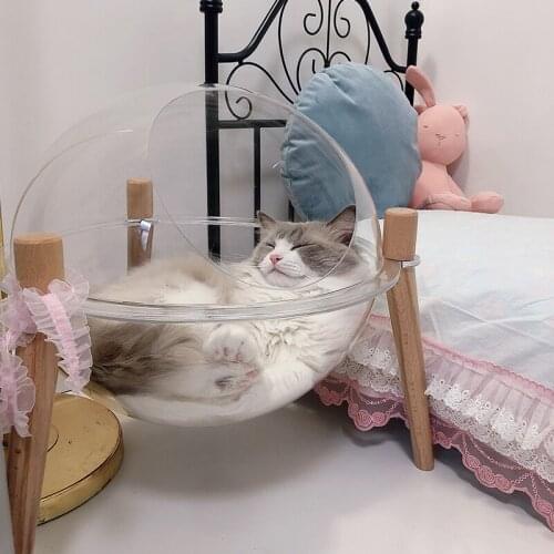 Transparent Cat Nest Summer Cool Nest Cat Space Capsule Cat House Four Seasons Universal House Cat Cage Villa Pet Supplies