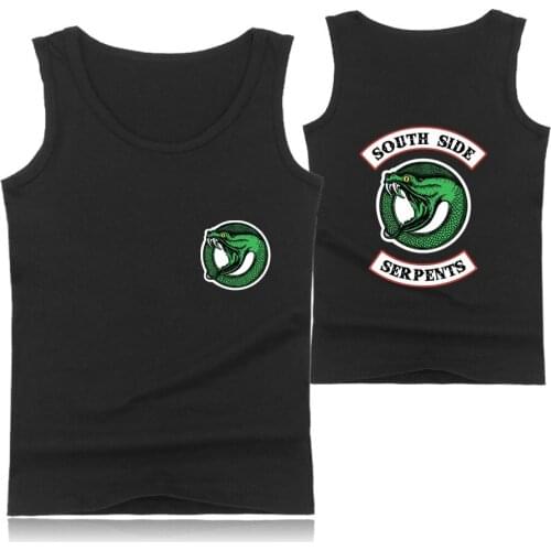 Drop Ship Southside Riverdale Serpents Sleeveless Blouse Women Tank Shirt Mens Casual Summer Sleeveless Shirt Women Tank Tops
