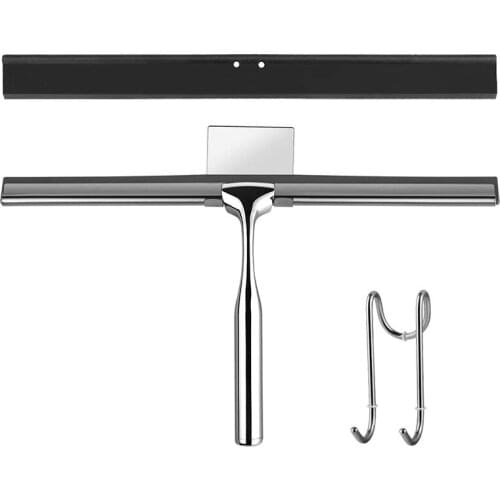 31 Cm Shower Squeegee Stainless Steel Shower Squeegee Window Squeegee Wiper Glass Squeegee For Cleaning Bathroom Mirrors