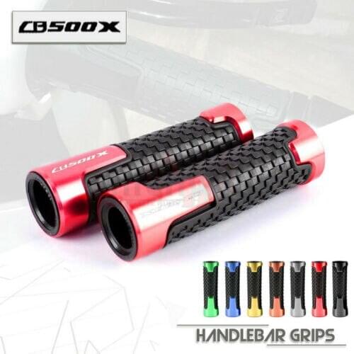 7/8"22mm Motorcycle Accessories Universal CNC Aluminum+Rubber Handle Grips for Honda CB500X CB500 2013-2019