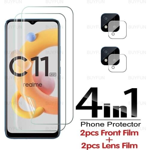 For Realme C11 2021 6.52inch Full cover Front Hydrogel Film for oppo realmi realmy c11 c 11 screen protector camera safety film