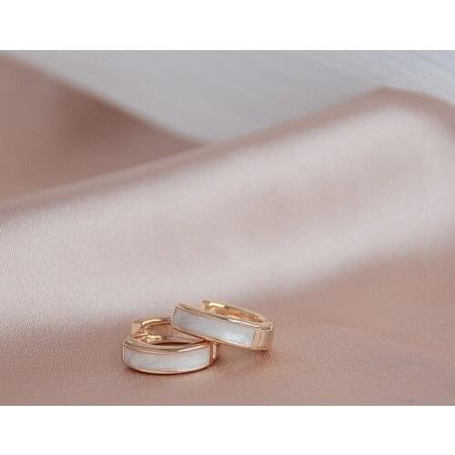 2021 New Arrival Delicate 14K Real Gold Plated Simple Style Stud Earrings Cubic Zircon Earrings