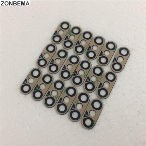 ZONBEMA 500pcs For iPhone X Back Rear Camera Glass Lens with Sticker Adhesive Replacement Parts