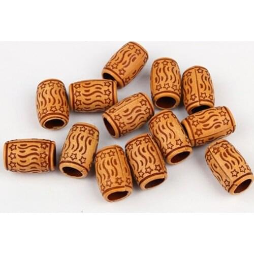 10Pcs Retro Hair Braid Dread Dreadlock Beads Rings Mix Reggae Braid Beaded Rope Hair Band DIY Accessories