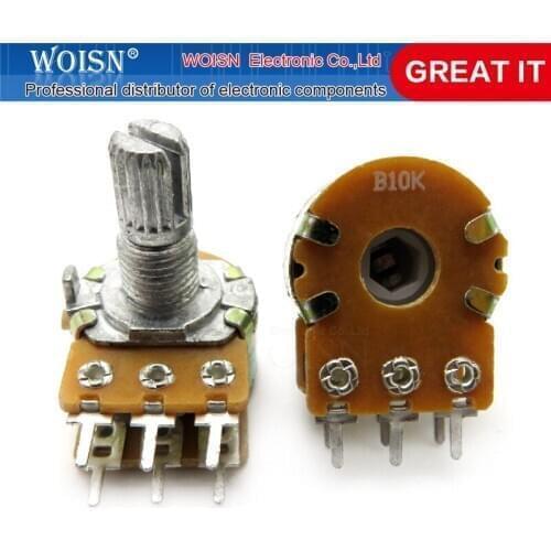 2pcs/lot B1K B2K B5K B10K B20K B50K B100K B500K B1M 6Pin Shaft WH148 Potentiometer 1K 2K 5K 10K 20K 50K 100K 500K 1M