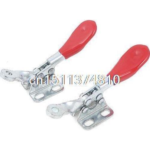 Bent Shaped Bar Flange Base 201 27Kg 60 Lbs Capacity Vertical Toggle Clamp 2 Pcs