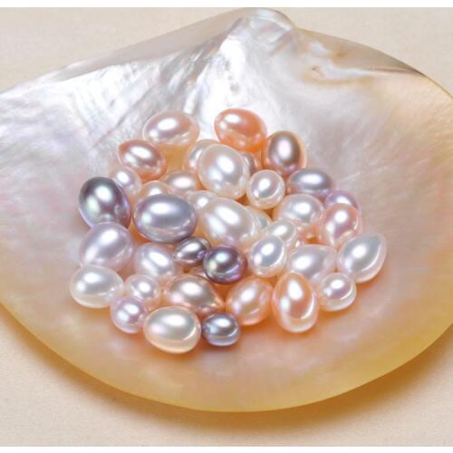 30pcs/lot Loose Freshwater Natural Color Akoya Oyster Pearls, Rice Shape Pearls AAAA Nice Pearl Grade