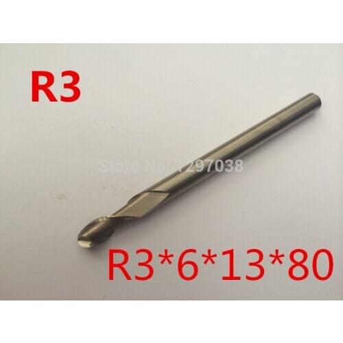 5pcs cutting dia R3 high speed steel ball end milling cutter Ball end mills Cutting tools