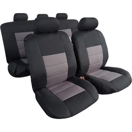 For Toyota Tacoma Accessories Canvas Seat Cover, Waterproof Black Heavy Duty Full Set, Airbag Universal Fit Car Truck SUV Van