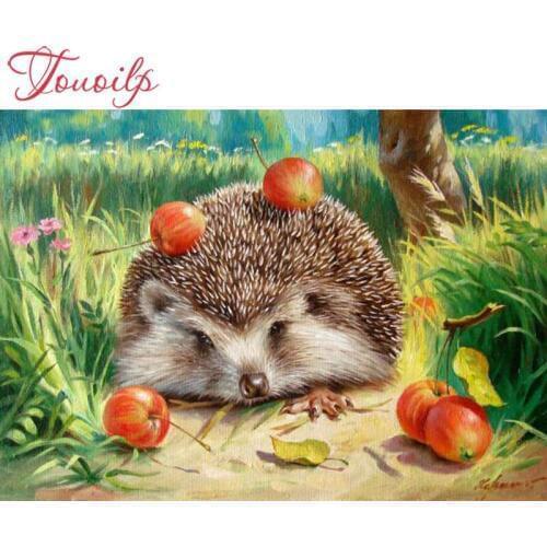 New Full Square Diamond 5D DIY Diamond Painting "Small hedgehog" Embroidery Cross Stitch Rhinestone Mosaic Painting Decor Gift