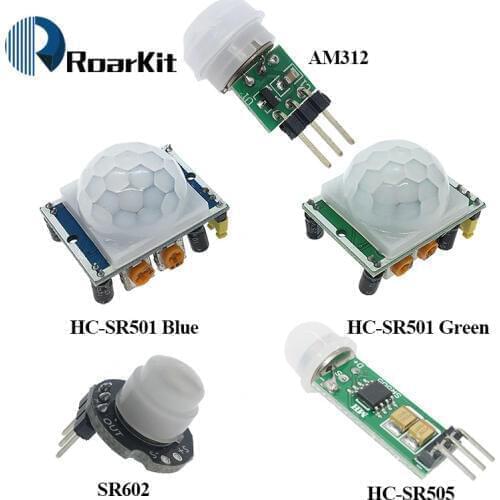 AM312 HC-SR501 HC-SR505 MH-SR602 Adjust IR Pyroelectric Infrared Mini PIR Human Sensor Detector Module Bracket for Arduino