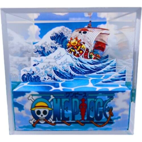 One Piece Thousand Miles Sunshine Sonny Anime Peripheral Game 3d Paper Model Scene Box Toy Gift Collection Hobby