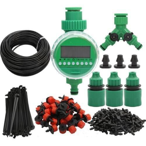 20M DIY Automatic Micro Drip Irrigation System Plant Watering Garden Hose Kits With Adjustable Dripper Smart Controller Suits