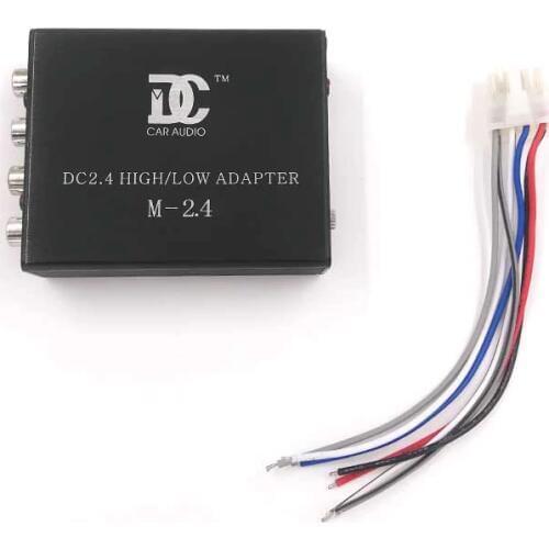 Car Speaker Adaptor High to Low Sockets Audio Comverter Sound audio high frequency to low frequency 2 in 4 out audio converter
