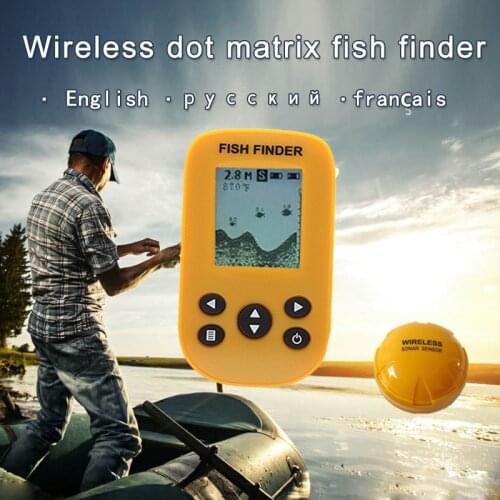 Wireless Dot-Matrix Fish Finder, Outdoor Fishing Artifact, High-Definition Fish Finder, Can Distinguish Large And Small Fish